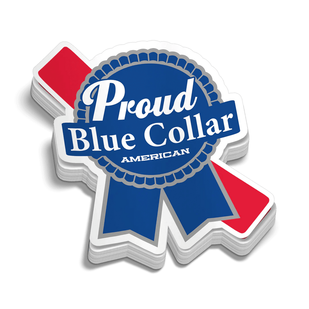 Proud Blue Collar Hard Hat Decal