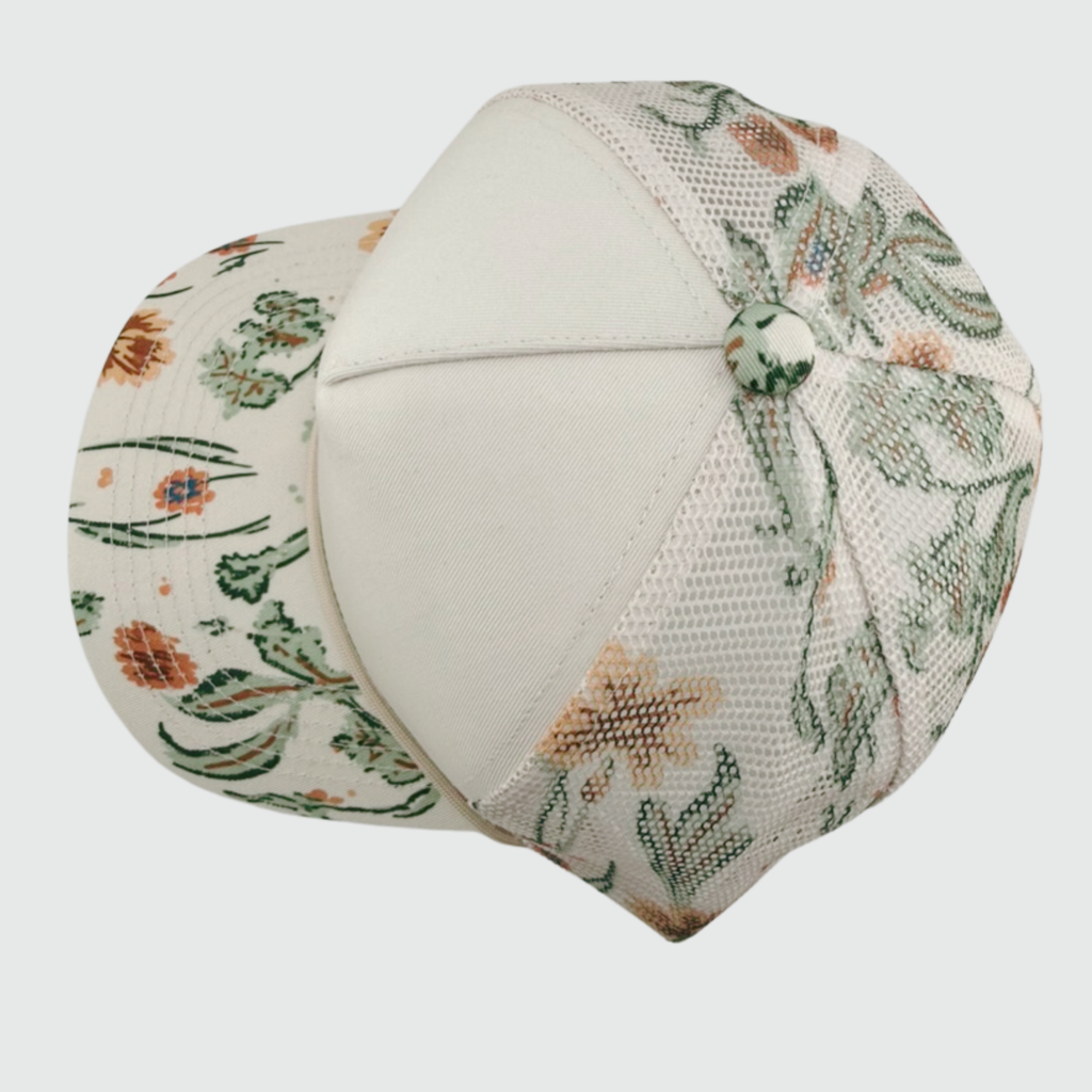TEELUX - Cotton Structured Hat Blank -  SNAP BACK W MESH  - FLORAL