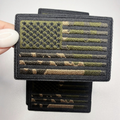 3" CAMO USA FLAG -  Embroidered Hat Patch