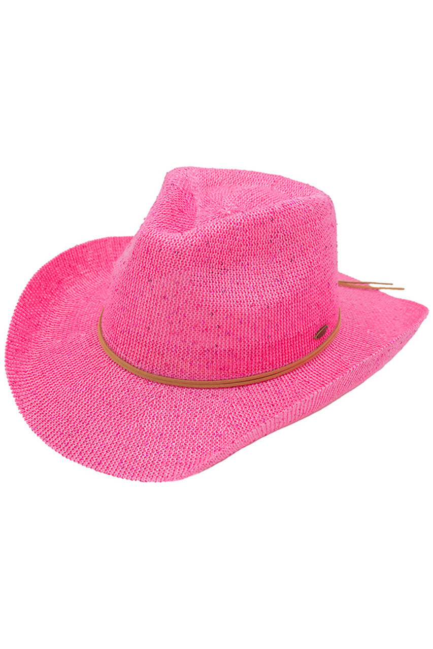 C.C Kids Suede String Band Sequin Cowboy Hat