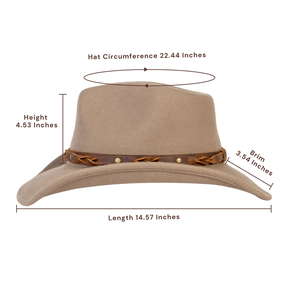 Driftwood Tan Felt Cowboy Hat
