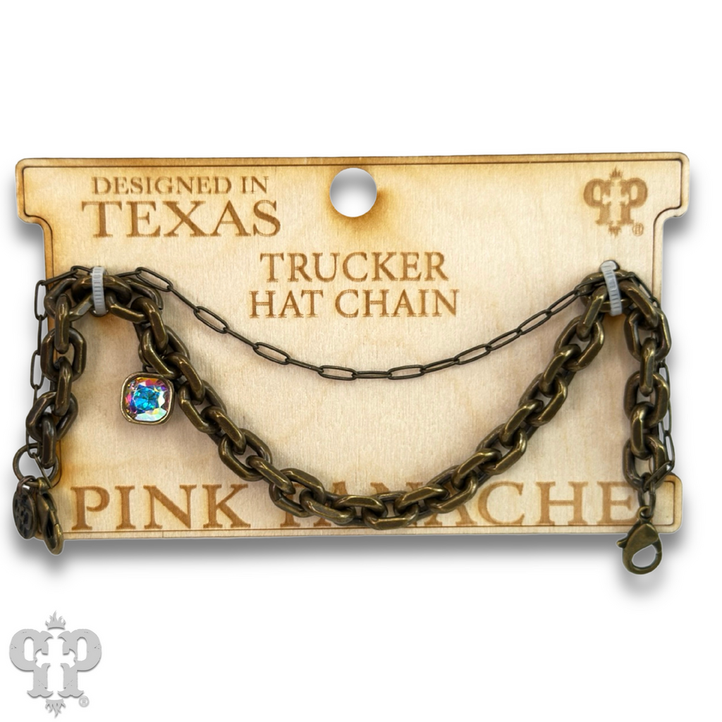 Trucker hat chains with crystal from Swarovski® drop